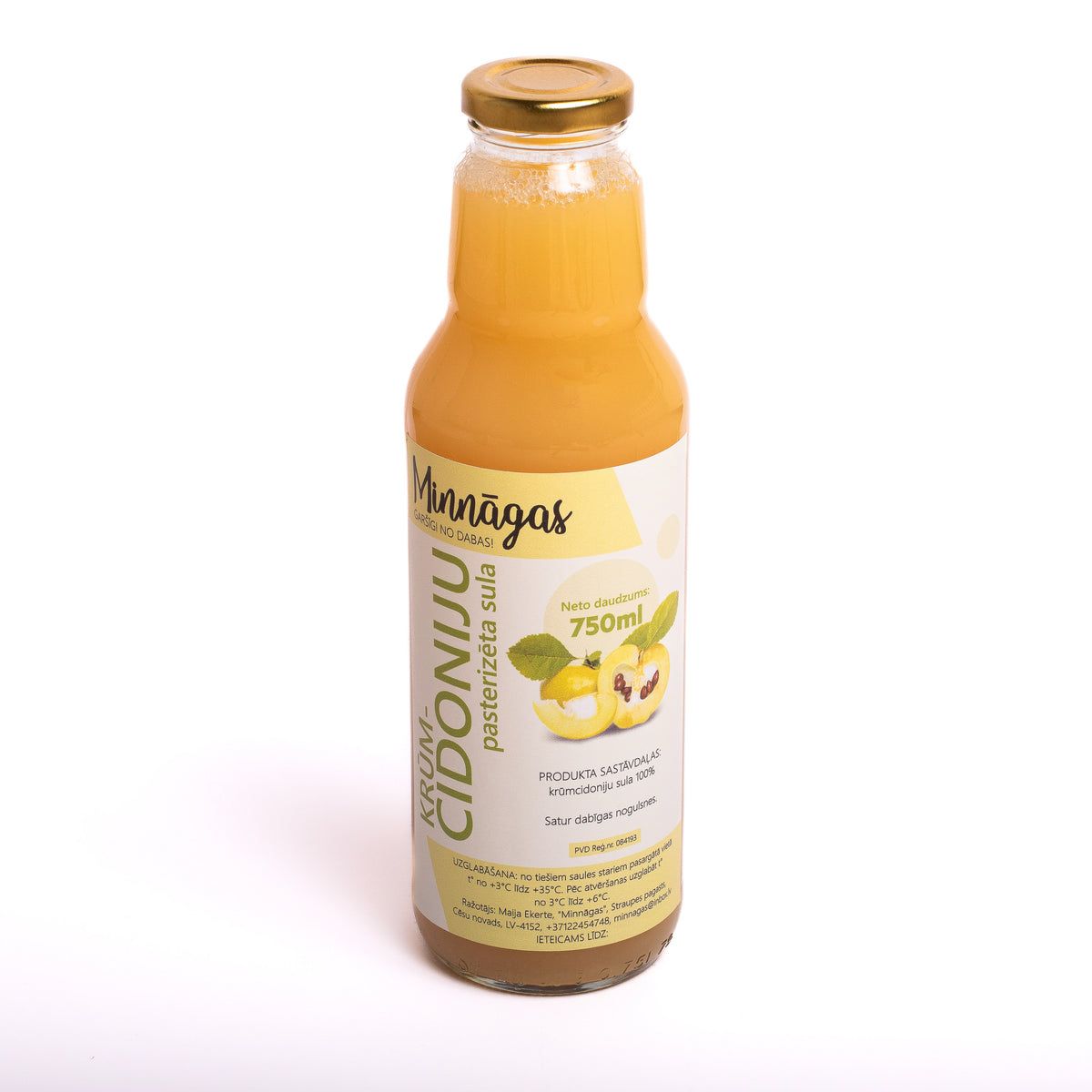 Pasterizēta cidoniju sula 750ml